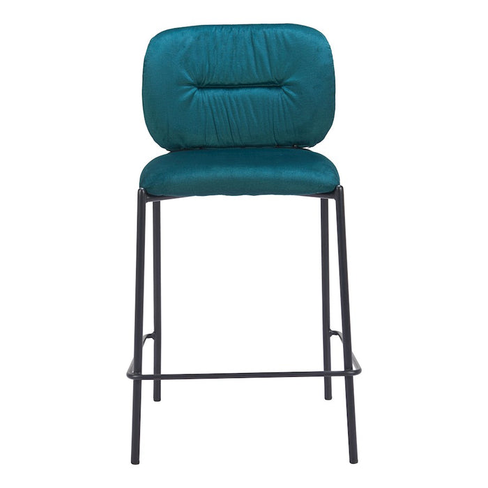 Zuo Modern Plat Counter Stool Set of 2, Green