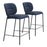 Zuo Modern Plat Counter Stool Set of 2, Blue - 110341