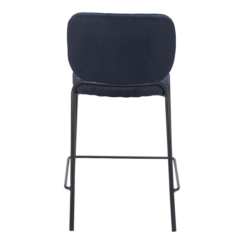 Zuo Modern Plat Counter Stool Set of 2, Blue