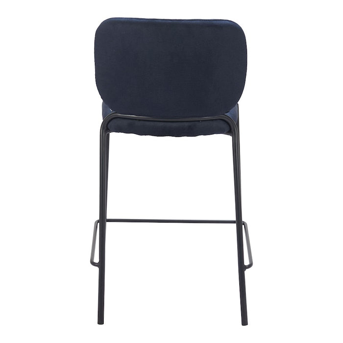 Zuo Modern Plat Counter Stool Set of 2, Blue