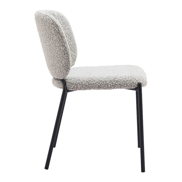 Zuo Modern Plat Dining Chair Set of 2, Gray