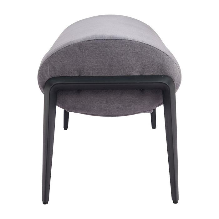 Zuo Modern Glatt Bench, Gray
