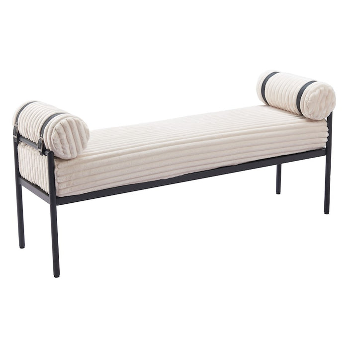Zuo Modern Barrow Bench, Cream