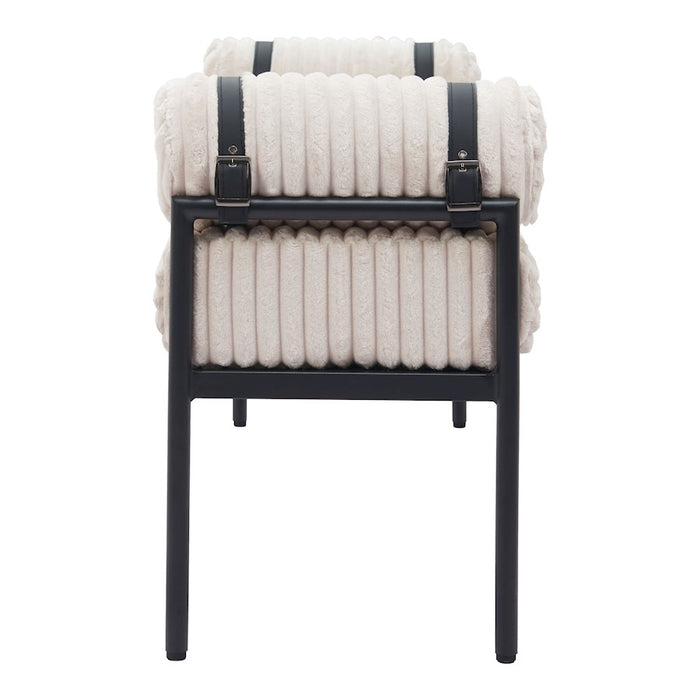 Zuo Modern Barrow Bench, Cream