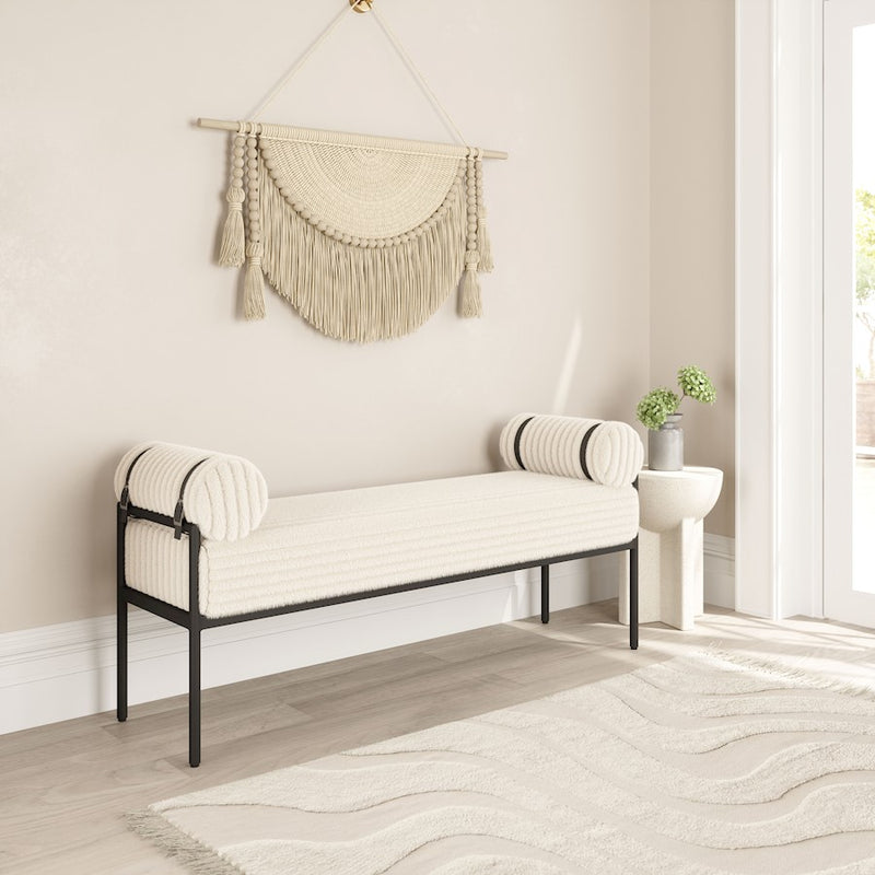 Zuo Modern Barrow Bench, Cream