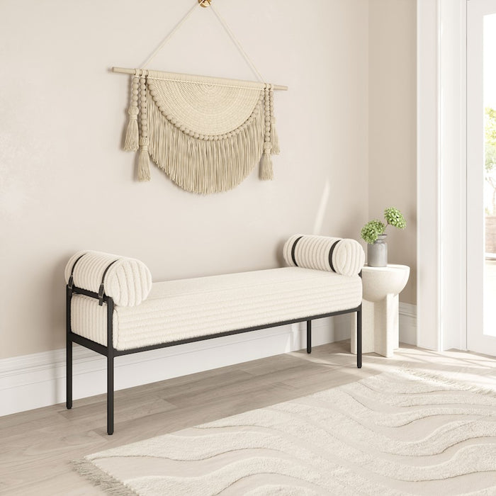 Zuo Modern Barrow Bench, Cream