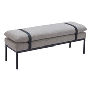 Zuo Modern Padd Bench, Gray - 110354