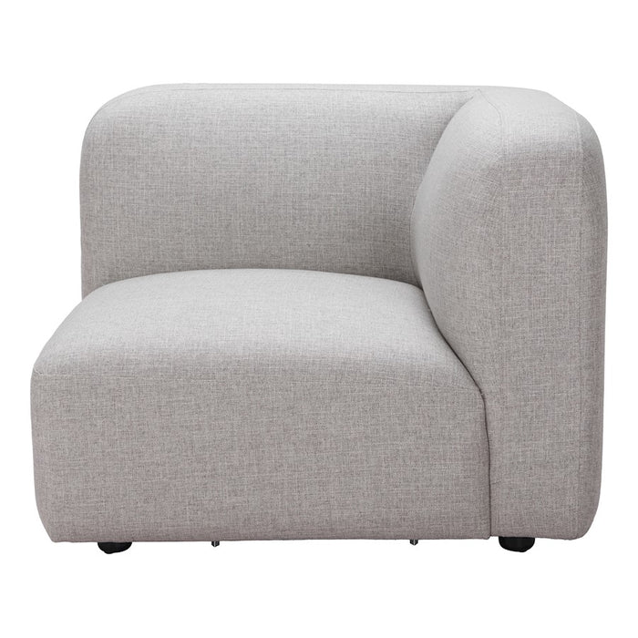 Zuo Modern Biak Corner Chair, Gray