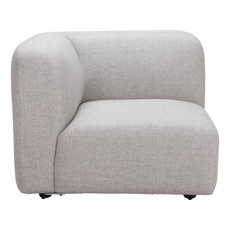 Zuo Modern Biak Corner Chair, Gray