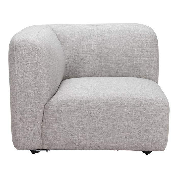 Zuo Modern Biak Corner Chair, Gray