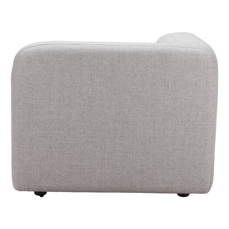 Zuo Modern Biak Corner Chair, Gray