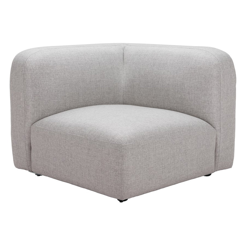 Zuo Modern Biak Corner Chair, Gray