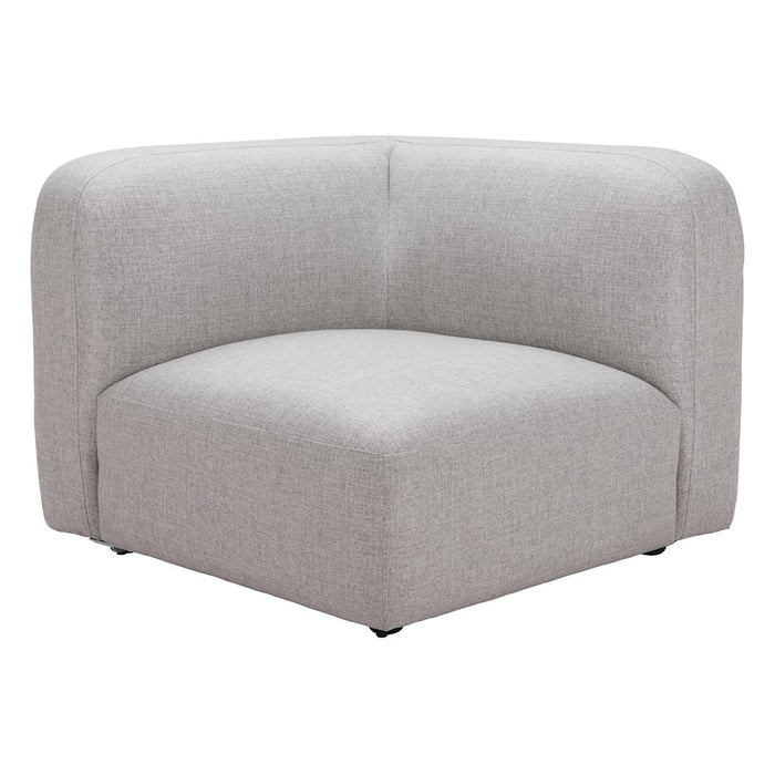 Zuo Modern Biak Corner Chair, Gray