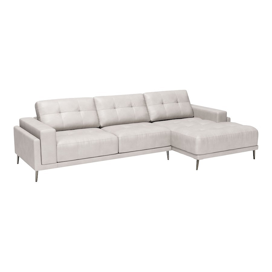 Zuo Modern Bliss RAF Chaise Sectional, Beige - 110370