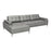 Zuo Modern Bliss LAF Chaise Sectional, Gray
