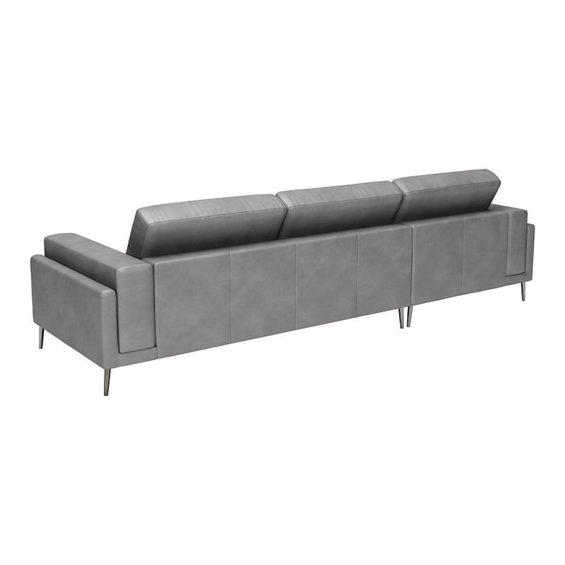 Zuo Modern Bliss LAF Chaise Sectional, Gray
