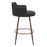 Zuo Modern Kono Swivel BarStool Set of 2, Black/Walnut