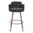 Zuo Modern Kono Swivel BarStool Set of 2, Black/Walnut