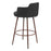Zuo Modern Kono Swivel BarStool Set of 2, Black/Walnut