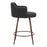 Zuo Modern Kono Swivel Counter Stool Set of 2, Black/Walnut