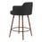 Zuo Modern Kono Swivel Counter Stool Set of 2, Black/Walnut
