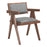 Zuo Modern Delhi Dining Chair Set of 2, Gray/Walnut