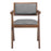 Zuo Modern Delhi Dining Chair Set of 2, Gray/Walnut
