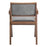 Zuo Modern Delhi Dining Chair Set of 2, Gray/Walnut