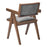 Zuo Modern Delhi Dining Chair Set of 2, Gray/Walnut