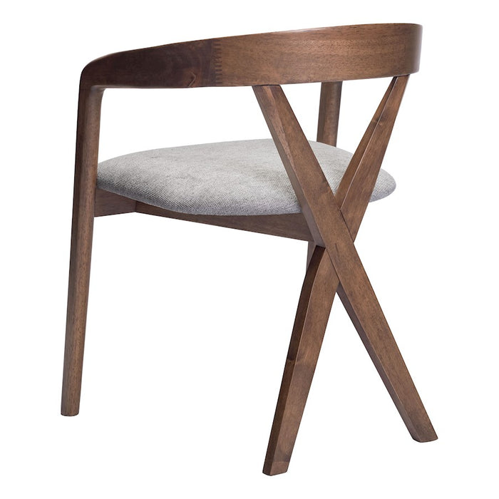 Zuo Modern Cairo Dining Chair, Dove Gray/Walnut