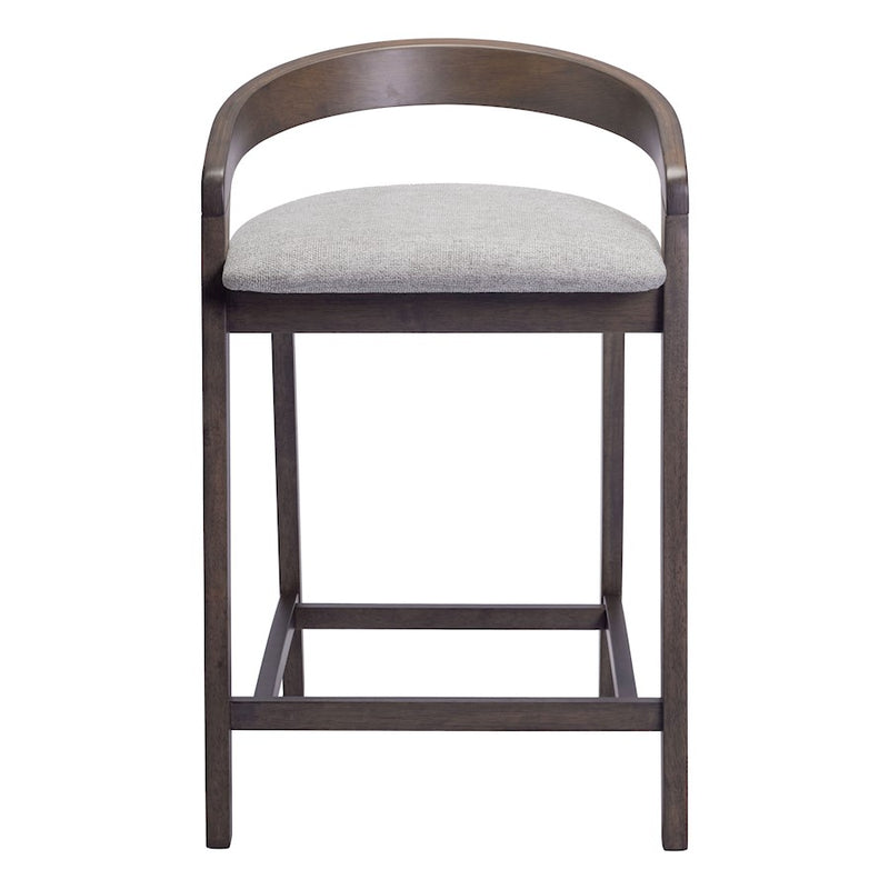 Zuo Modern Troy Counter Stool Set of 2, Dove Gray/Espresso