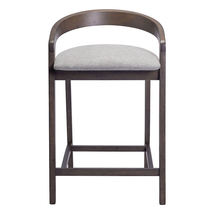 Zuo Modern Troy Counter Stool Set of 2, Dove Gray/Espresso