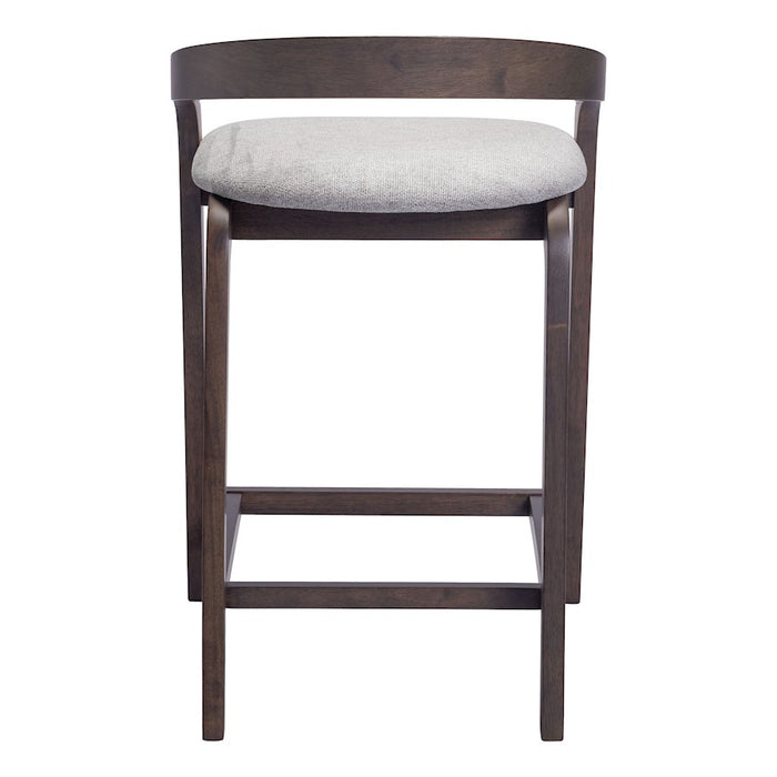 Zuo Modern Troy Counter Stool Set of 2, Dove Gray/Espresso