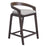 Zuo Modern Troy Counter Stool Set of 2, Dove Gray/Espresso