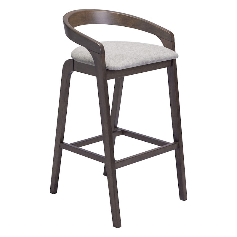 Zuo Modern Troy BarStool Set of 2, Dove Gray/Espresso
