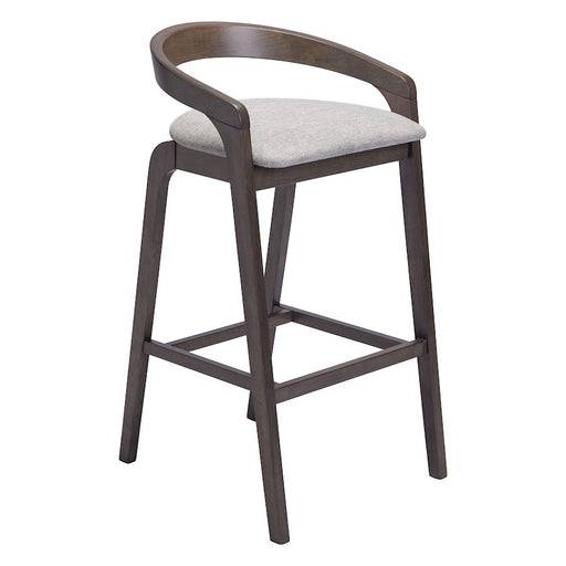 Zuo Modern Troy BarStool Set of 2, Dove Gray/Espresso