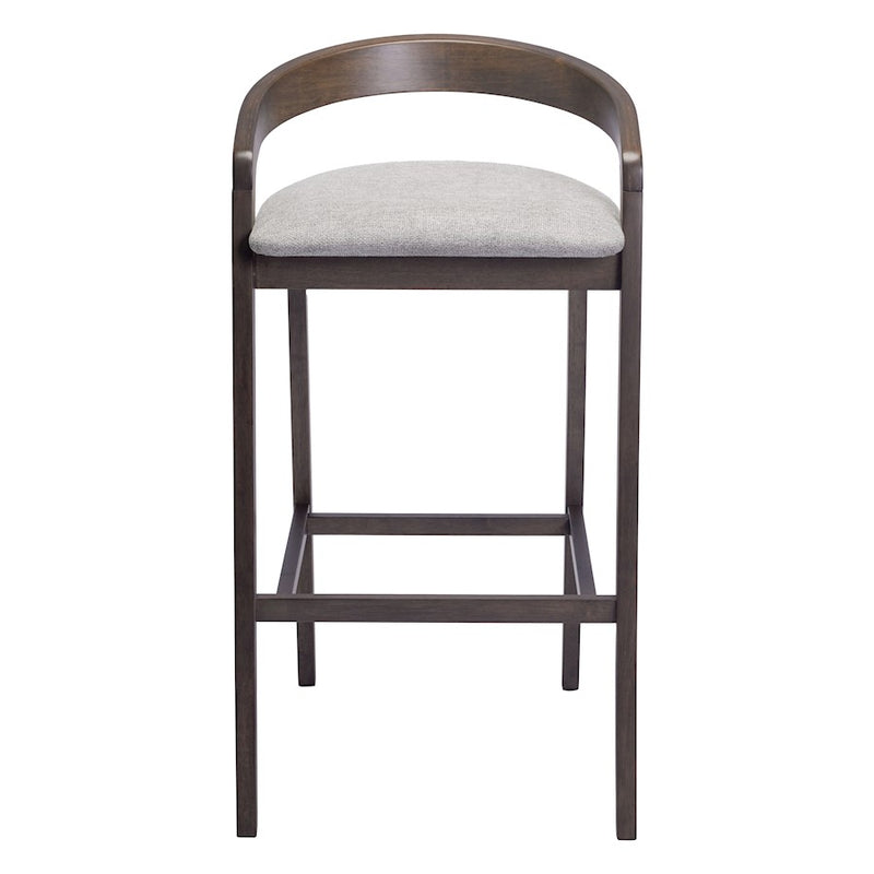 Zuo Modern Troy BarStool Set of 2, Dove Gray/Espresso