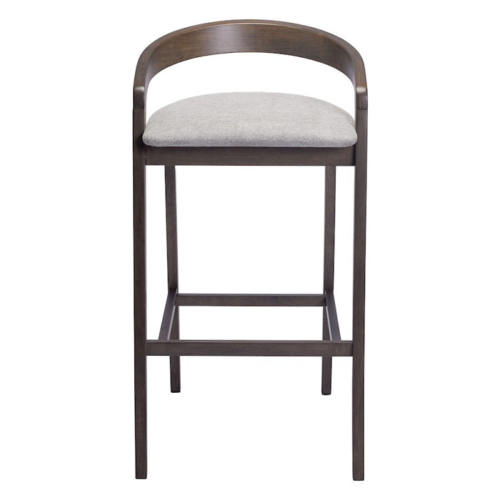 Zuo Modern Troy BarStool Set of 2, Dove Gray/Espresso