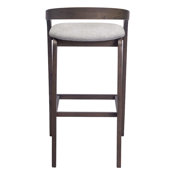 Zuo Modern Troy BarStool Set of 2, Dove Gray/Espresso