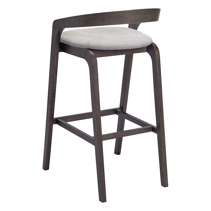 Zuo Modern Troy BarStool Set of 2, Dove Gray/Espresso