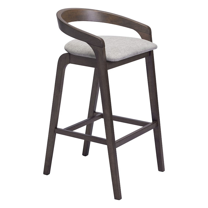 Zuo Modern Troy BarStool Set of 2, Dove Gray/Espresso