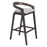 Zuo Modern Troy BarStool Set of 2, Dove Gray/Espresso