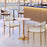 Zuo Modern Bite Bistro Table, Beige/Gold