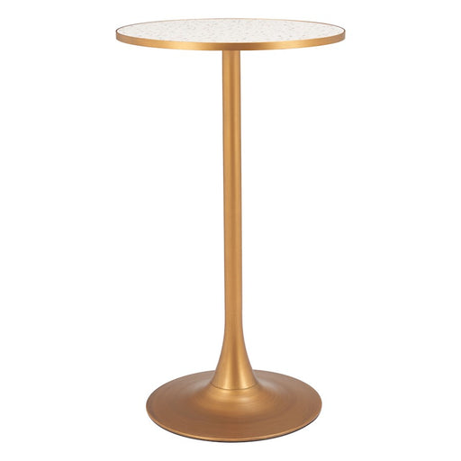 Zuo Modern Bite Bar Table, Beige/Gold