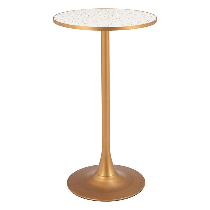 Zuo Modern Bite Bar Table, Beige/Gold