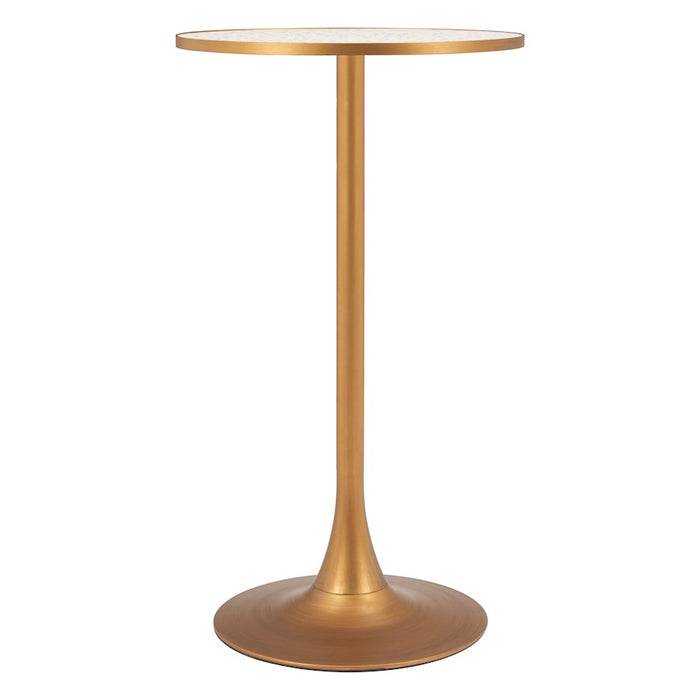 Zuo Modern Bite Bar Table, Beige/Gold