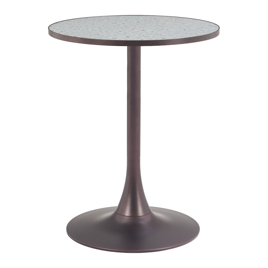 Zuo Modern Bite Bistro Table, Gray/Bronze - 110403