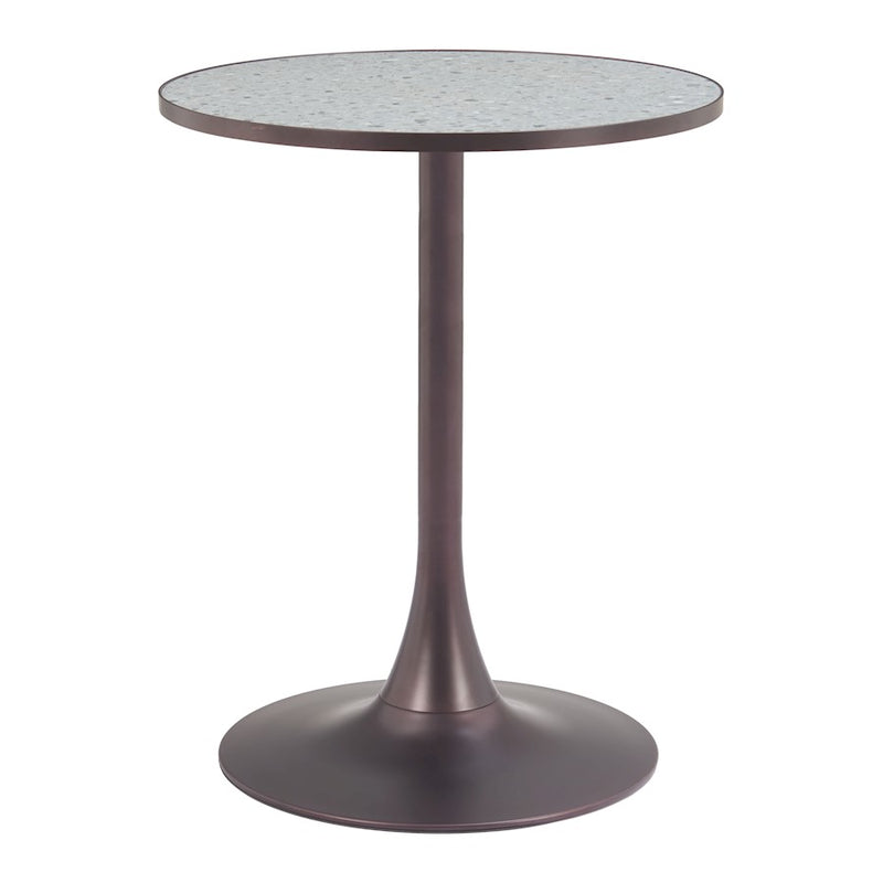 Zuo Modern Bite Bistro Table, Gray/Bronze