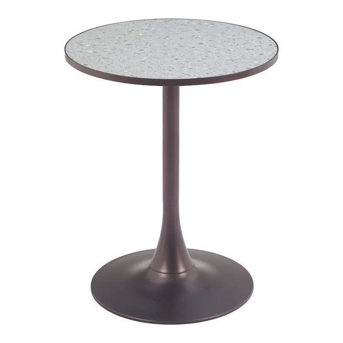 Zuo Modern Bite Bistro Table, Gray/Bronze