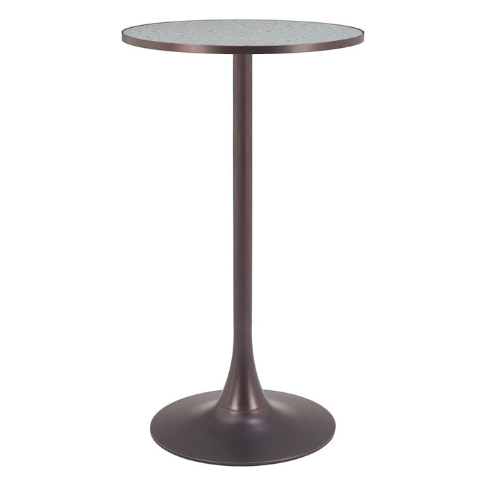 Zuo Modern Bite Bar Table, Gray/Bronze